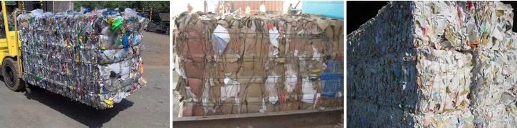 Small-sized vertical hydraulic baler.